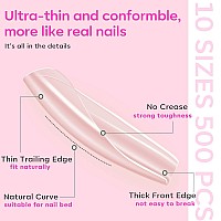 Modelones Gel X Nail Kit Nail Tips And Glue Gel Kit With 4Inone Nail Glue Gel 500Pcs Long Coffin Nail Nail Dehydrator Ultr