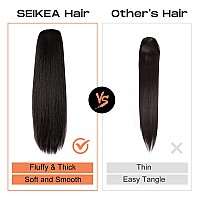 Seikea 28 Ponytail Extensions Drawstring Long Straight Fake Pony Tail Natural Soft Clip In Hair Extension Synthetic Heat Resist