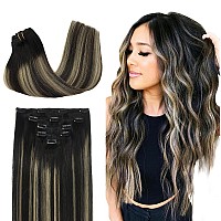 Doores Hair Extensions Clip In Human Hair 85G 5Pcs Light Dark Brown 22 Inch Real Hair Extensions Clip In Remy Hair Extensions N