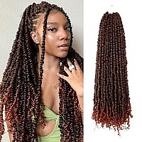 30 Inch Pre-twisted Passion Twist Crochet Hair 8 Packs Pre-looped Long Passion Twist Braiding Hair (T350/Ombre Ginger Red)