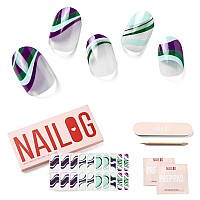 Nailog Semi Cured Gel Nail Strips 20 Pcs French Tip Gel Nail Stickers Buy 2 Get 1 Uv Lamp Extra Long Nail Wraps With Glossy G