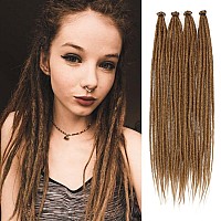 Kraler 22 20 Strands Honey Blonde Dreadlock Extensions Thin 06Cm Width Synthetic Crochet Dreads Extensions 100 Handmade Sin