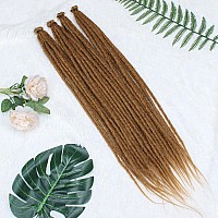 Kraler 22 20 Strands Honey Blonde Dreadlock Extensions Thin 06Cm Width Synthetic Crochet Dreads Extensions 100 Handmade Sin