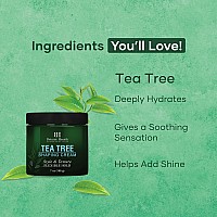 Botanic Hearth Tea Tree Shaping Cream, Hair Styling Cream With Collagen & Biotin - Style & Texture, Strong & Flexible Hold, For All Hair Types - Men And Women - Made In Usa - 7 Oz