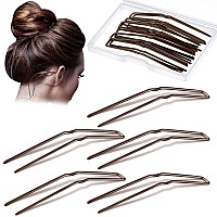 Mtlee 24 Pcs U Shaped Hair Pins Ballet Bobby Pins For Updo With Storage Box Metal U Bun Hair Forks For Women Girls Thick Thi