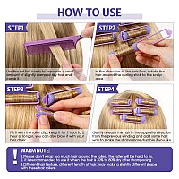 43Piece Foam Sponge Hair Rollers Set With 42 Soft Flexible Curlers Stainless Steel Rat Tail Comb And Pintail Comb Purple