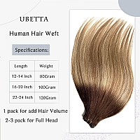 Sew In Hair Extensions Real Human Hair Ombre Brown To Ash Brown Balayage Blonde Weft Hair Extensions Human Hair Bundles 22Inch