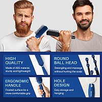 Rhos Hair Brush For Men Detangler And Styling Brush With Nylon Bristles For Wet And Dry Hair Massage Function Suitable For B