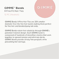 Gimme Beauty - Extra Fine Hair Ties - Neutral - Seamless, No Break Microfiber Elastic Hair Ties - Firm Yet Gentle Hair Accessories with All Day Hold + No Snagging, Dents, or Breakage (12 Count)