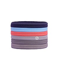 Gimme Beauty - Long & Curly Fit Hair Ties - Balance - Damage Free Hair Ties - Seamless Microfiber Elastics - Long & Curly Hair Accessories - No Snagging, Dents, or Breakage (6 Count)