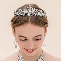 Tiara For Women Princess Crown With Combs Silver Crystal Crowns Girls Tiaras Bridal Wedding Prom Cosplay Birthday Costumes Hallo