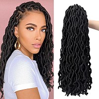 18 Inch Goddess Faux Locs Crochet Hair 6 Packslot Soft Gypsy Locs Wavy Crochet Braids Dreadlocks Curly Wavy Twist Braiding Hair