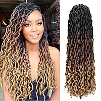 24 Inch Goddess Faux Locs Crochet Hair 6 Packslot Soft Gypsy Locs Wavy Crochet Braids Dreadlocks 3 Tone Curly Wavy Twist Braidi