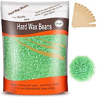 Yovanpur Hard Wax Beads For Brazilian Waxing At Home Pearl Wax For Bikini Face Eyebrow Legs 300G 10 Oz With 10 Wax Spatu