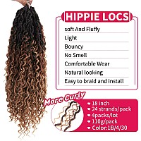 Curly Faux Locs Crochet Hair Goddess Locs Crochet Hair 18Inch Pre Looped Synthetic Deep Curly Hairstyle Hippie Locs Crochet Brai