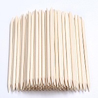 200Pcs Orange Wood Sticks For Nails Hoomboom Double Sided Cuticle Pusher Remover Nail Art Manicure Pedicure Tool For Manicure P