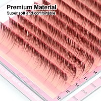 Nagaraku Easy Fan Volume Eyelash Extensions Ombre Red Black Color Lashes Supplies 007Mm C Curl Mix Tray 915Mm Rapid Blooming S