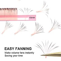 Nagaraku Easy Fan Volume Eyelash Extensions Ombre Red Black Color Lashes Supplies 007Mm C Curl Mix Tray 915Mm Rapid Blooming S