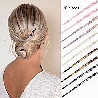 10 Pieces Acetate Hair Sticks Leopard Print Hair Pins Tortoise Shell Hairpin Vintage Hair Chopsticks Retro Hairpins Disk Hair