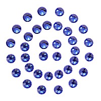 1440Pcs Blue Crystal Rhinestones,Glass Flatback Rhinestones Mini Gemstones for Nail Face Makeup Art Crafts Clothes Decoration -(SS8,2.4mm,Blue)