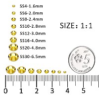 1440Pcs Lemon yellow Crystal Rhinestones,Glass Flatback Rhinestones Gemstones for Nail Face Makeup Art Crafts Clothes Decoration - (SS12, 3.0mm,Lemon yellow)