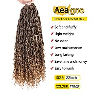 Goddess Locs Crochet Hair 22 Inch 7 Packs Pre Looped Faux Locs Crochet Hair Curly Crochet Goddess Locs Braids Hair For Black W