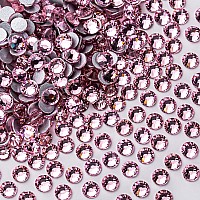 1440Pcs Light Pink Crystal Rhinestonesglass Flatback Rhinestones Gemstones For Nail Face Makeup Art Crafts Clothes Decoration