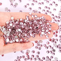 1440Pcs Light Pink Crystal Rhinestonesglass Flatback Rhinestones Gemstones For Nail Face Makeup Art Crafts Clothes Decoration