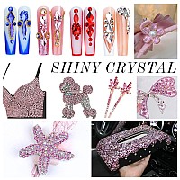 1440Pcs Light Pink Crystal Rhinestonesglass Flatback Rhinestones Gemstones Small For Nail Face Makeup Art Crafts Clothes Decora