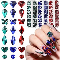 Yoke Fellow Nail Art Rhinestones Multi Shapes 3D Glass Ab Crystal Rhinestones For Nails Jewelry Diamond For Nail With Flatback