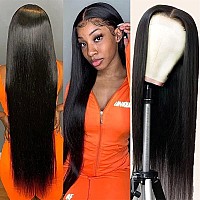 Subella 13X4 Hd Straight Lace Frontal Wig Pre Plucked Hairline With Baby Hair Glueless 180 Density Transparent Lace Front Human