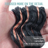 Toyotree Ocean Wave Crochet Hair 9 Inch 8 Packs Black Mix Brown Short Curly Deep Wave Crochet Hair Synthetic Ocean Wave Braid