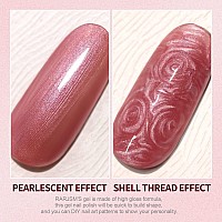 Rarjsm Pearl Gel Nail Polish Glitter Drawing Gel Polish Red Shimmer Mermaid Nail Gel Soak Off Uv Gel For Salon Home Diy Manicur