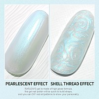 Rarjsm Pearl Gel Nail Polish Glitter Gel Polish Shimmer Mermaid Nail Gel Soak Off Uv Gel For Salon Home Diy Manicure Use