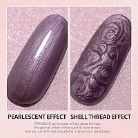 Rarjsm Pearl Gel Nail Polish Glitter Drawing Gel Polish Grape Purple Shimmer Mermaid Nail Gel Soak Off Uv Gel For Salon Home Di