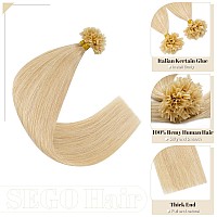 Sego U Tip Hair Extensions Human Hair Pre Bonded Keratin Fushion Nail Tip Human Hair Extensions 100 Real Remy Hair Silky Straig