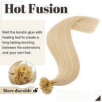 Sego U Tip Hair Extensions Human Hair Pre Bonded Keratin Fushion Nail Tip Human Hair Extensions 100 Real Remy Hair Silky Straig