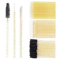 300 Pcs Eyelash Extension Supplies Kitdisposable Lash Spoolies Brushes Micro Swab Brushes Mascara Wand Lip Brushes For Eyelash