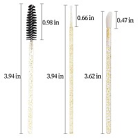 300 Pcs Eyelash Extension Supplies Kitdisposable Lash Spoolies Brushes Micro Swab Brushes Mascara Wand Lip Brushes For Eyelash