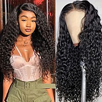 Sosatisfy Deep Wave Lace Front Wigs Human Hair 4X4 Hd Transparent Lace Closure Wigs Glueless 180 Density Human Hair Wigs For Bl