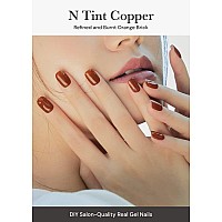 Ohora Semi Cured Gel Nail Strips N Tint Copper Brown Tint Works With Any Uvled Nail Lamps Salonquality Long Lasting E