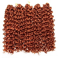 Gogo Curl Crochet Hair 18Inch Water Wave Crochet Hair Synthetic Bohemian Crochet Braid Ginger Deep Wave Braiding Hair Extensions