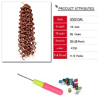 Gogo Curl Crochet Hair 18Inch Water Wave Crochet Hair Synthetic Bohemian Crochet Braid Ginger Deep Wave Braiding Hair Extensions