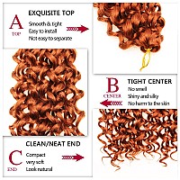 Gogo Curl Crochet Hair 18Inch Water Wave Crochet Hair Synthetic Bohemian Crochet Braid Ginger Deep Wave Braiding Hair Extensions