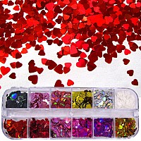 4 Boxes Iridescent Nail Glitter Sequins Set Heart Star Butterfly Shapes Glitters Flakes Sticker Manicure Accessories For Acrylic