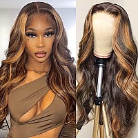 Hedy Ombre Highlight Lace Front Wigs Human Hair Body Wave Wigs For Black Women Pre Plucked With Baby Hair 427 Glueless 150 De