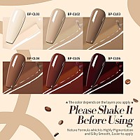 Born Pretty Brown Gel Nail Polish Skin Tone Nude Gel Polish Roasted Chestnuts Chocolate Gel Polish Collection Neutral Beige Khak