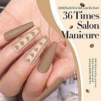 Born Pretty Brown Gel Nail Polish Skin Tone Nude Gel Polish Roasted Chestnuts Chocolate Gel Polish Collection Neutral Beige Khak