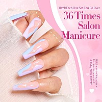 Born Pretty Pastel Gel Nail Polish Set Spring Summer Macaron Candy Sweet Color Gel Polish Easter Soft Pink Yellow Purple Blue Gr