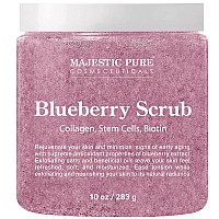 Majestic Pure Blueberry Body Scrub With Collagen Stem Cell Biotin Exfoliating Body Scrub To Exfoliate Smooth Moisturize